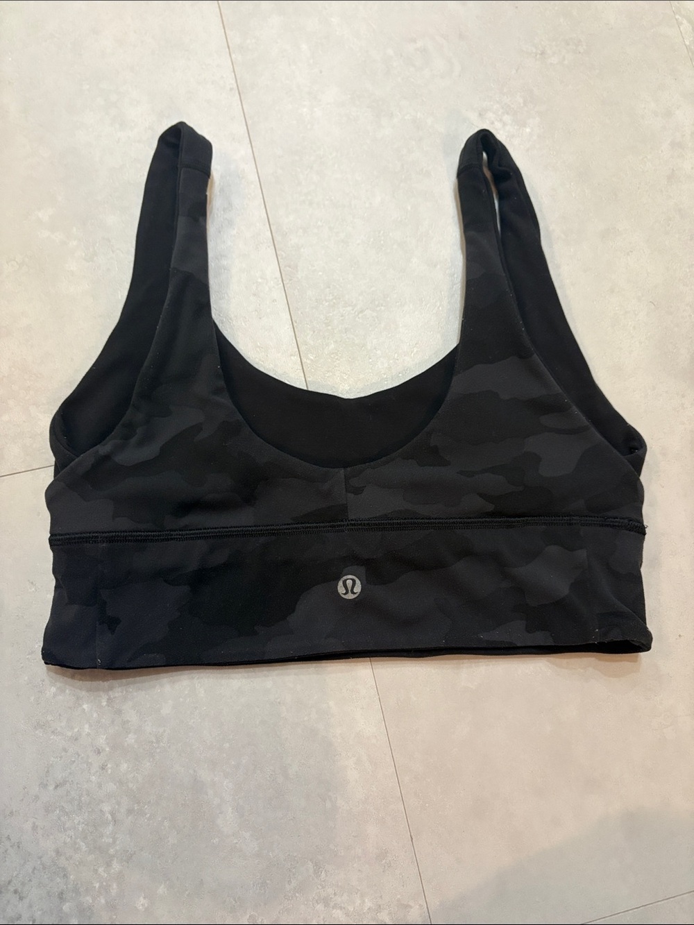 lululemon athletica Black Camo Scoop Reversible Sports Bra